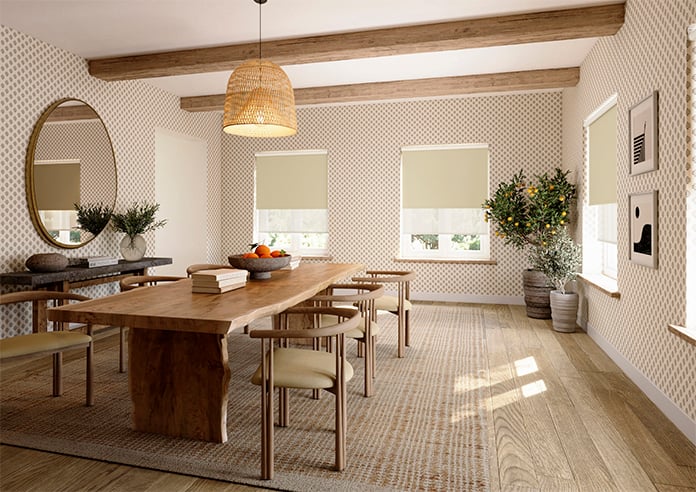 Rimini (Blackout), Mocha & Texen Truffle - Double Roller Blind - Image 6